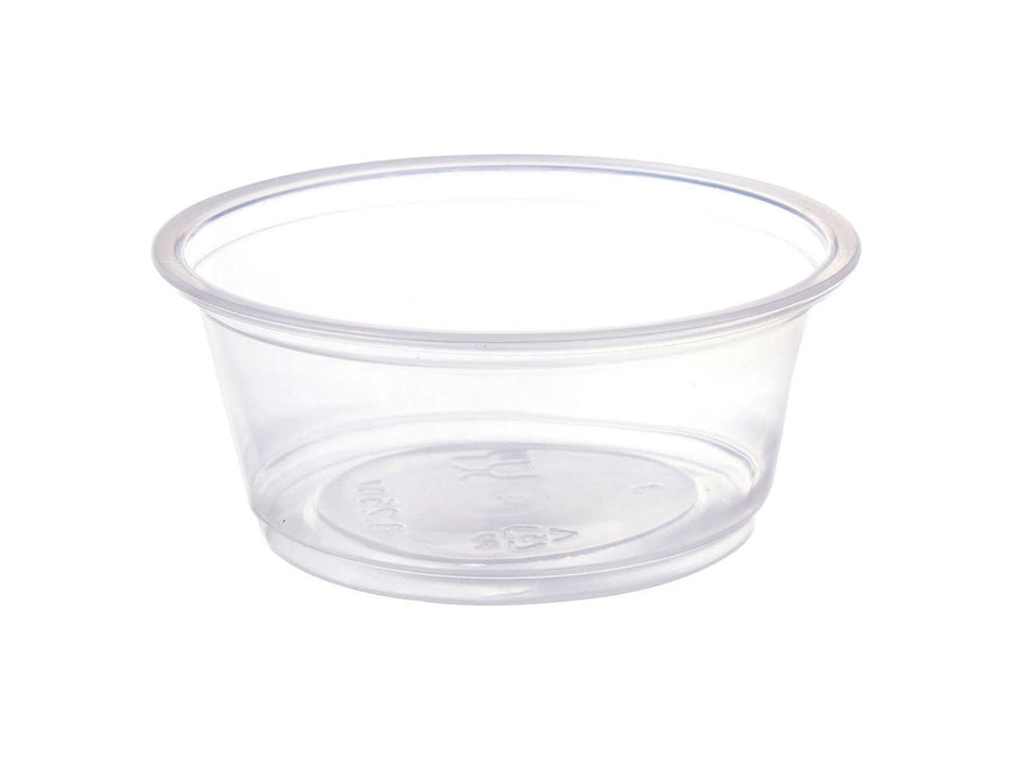 3.25-oz Portion Cups - Clear Plastic - Case of 1200