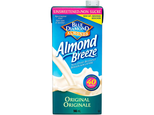 Almond Milk - Breeze - Unsweetened Original - 6 x 946ml - Shelf Stable - Miller&Bean