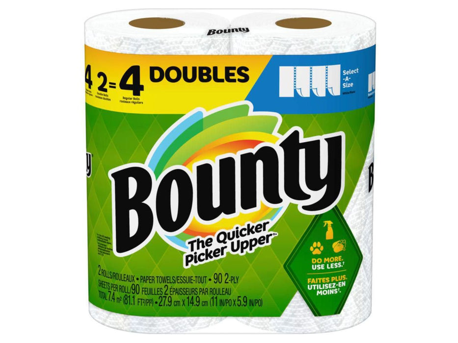 Paper Towels - Bounty Double Rolls 2 = 4