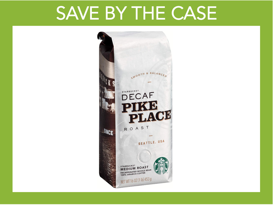 Coffee - Starbucks DECAF Pike Roast - Beans - 1lb Bag