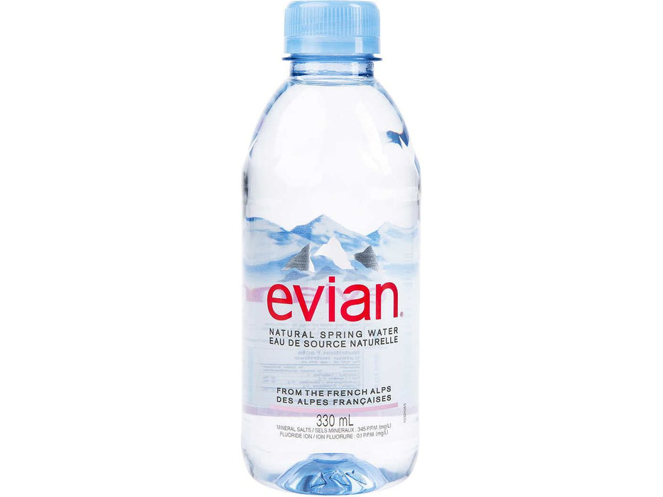 Evian Natural Spring Water - 24 × 330ml