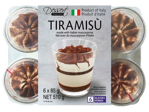 Fresh Italian Tiramisu - 6 x 85g Glasses