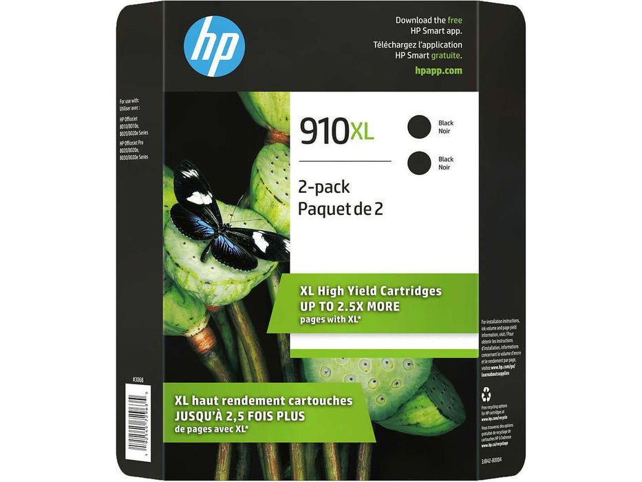 Ink Cartridge - HP 910XL - High Yield Black Original - Pack of 2