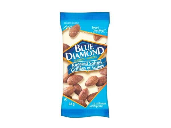 Nuts - Blue Diamond Roasted Salted Almonds  - Box of 18 Packs