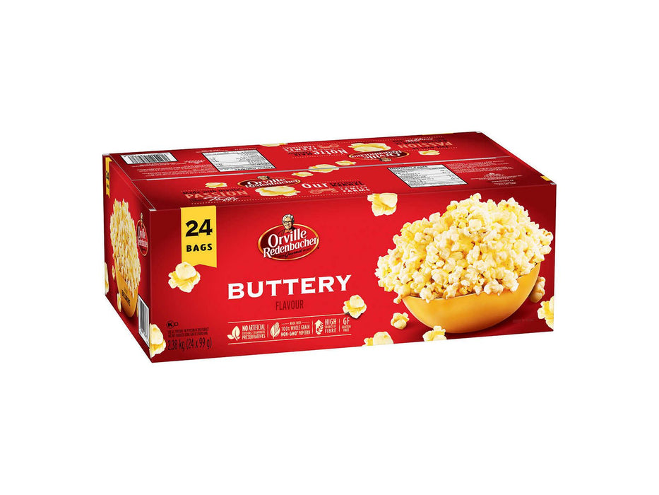 Orville Redenbacher Gourmet Popcorn - Buttery - 99g x 24 Bags