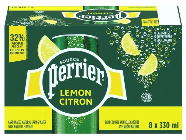 Perrier Cans Lemon 8 x 330ml