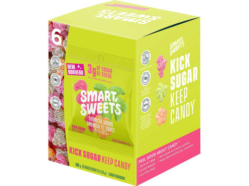 SmartSweets Tropical Sours Gummy Candies - 6 × 50g - Miller&Bean