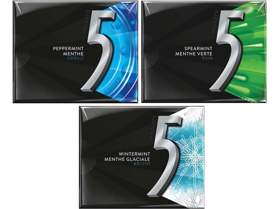 Wrigley’s 5 Sugar-Free Gum - 12 Variety Packs