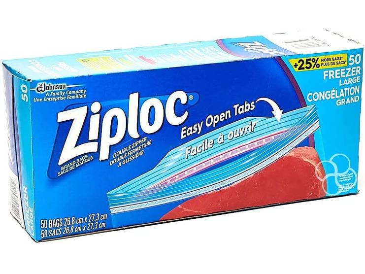 Ziploc Large Freezer Bags - Package 50