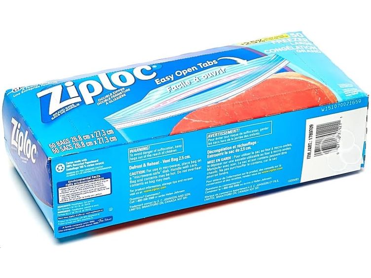 Ziploc Large Freezer Bags - Package 50