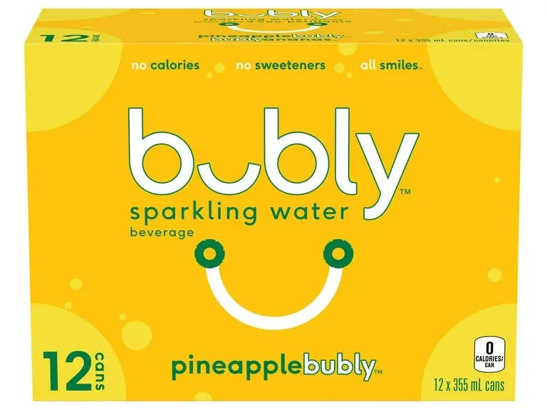 Bubly - Pineapple Sparkling - 12 x 355ml