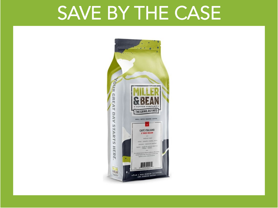 Coffee Beans - Miller & Bean Premium Collection - Cafe Italiano - Medium Espresso - 1lb Bag