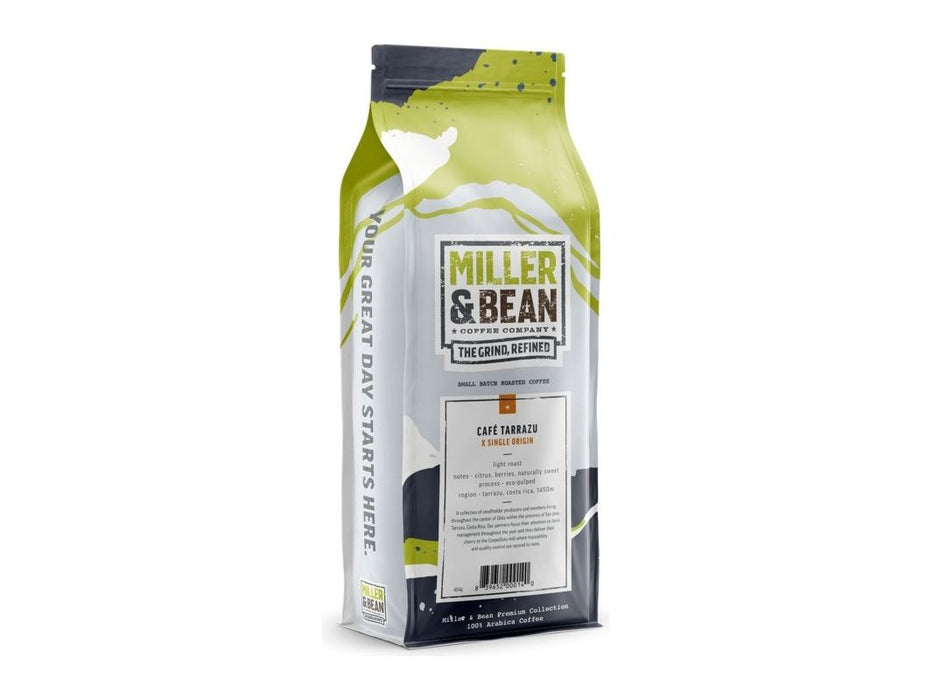Coffee Beans - Miller & Bean Premium Collection - Cafe Tarrazu - Light - 1lb Bag - MB Grocery