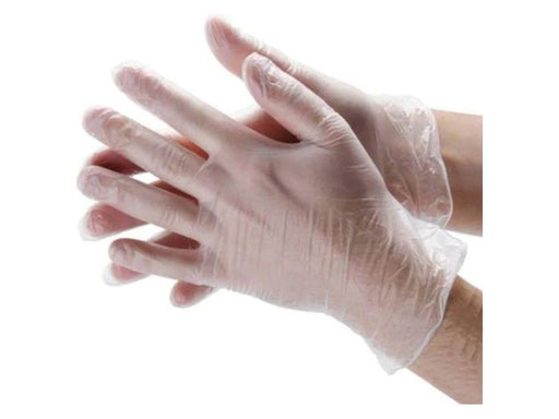 Disposable Vinyl Gloves - Powder free, latex-free - Box of 100 - MB Grocery