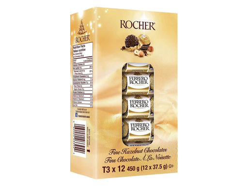 Ferrero Rocher Fine Hazelnut Milk Chocolate - Box of 36 Chocolates - MB Grocery