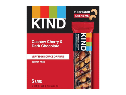 Kind Cashew Cherry & Dark Chocolate - 5 Bars x 40g - MB Grocery