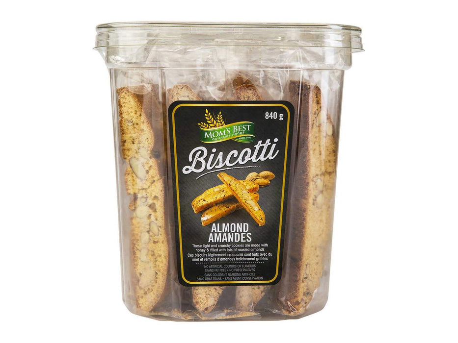 Mom’s Best Almond Biscotti - Individually Wrapped - 24 x 30g - MB Grocery
