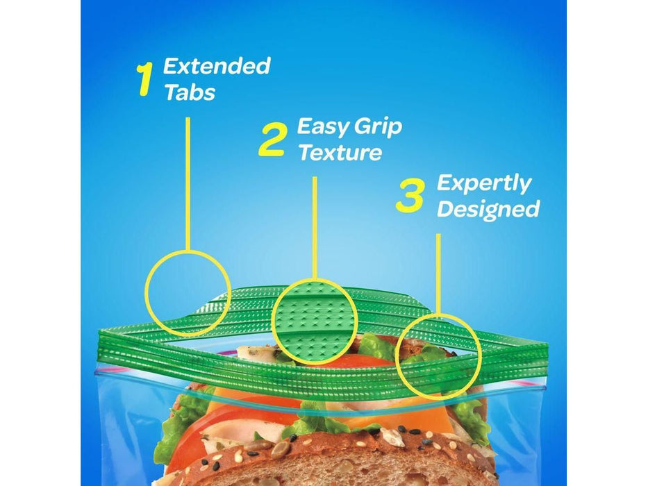 Ziplock Plastic Sandwich Bags - Package 90 - MB Grocery