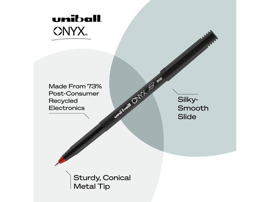 Uni-ball Roller Rollerball Pens - 0.5mm - Red - Pack of 12