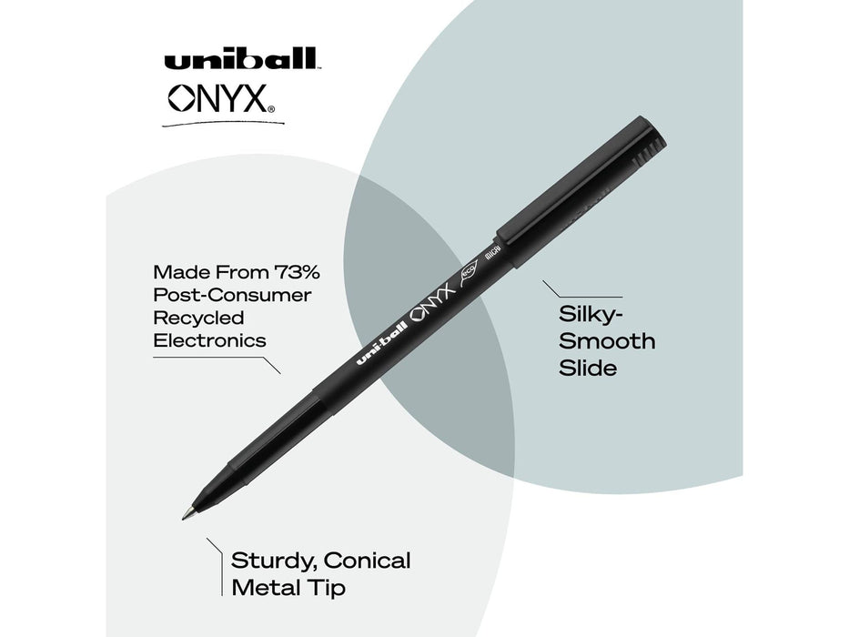 Uni-ball Roller Rollerball Pens - 0.5mm - Black - Pack of 12