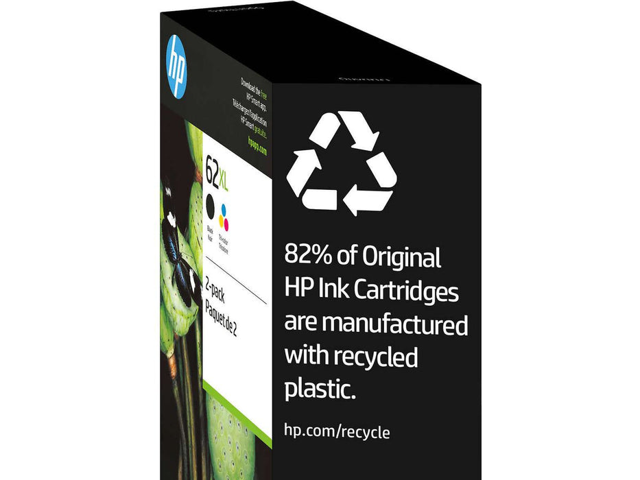 Ink Cartridge - HP 62XL - Black and Tri-Colour High Yield Original - Combo Pack of 2