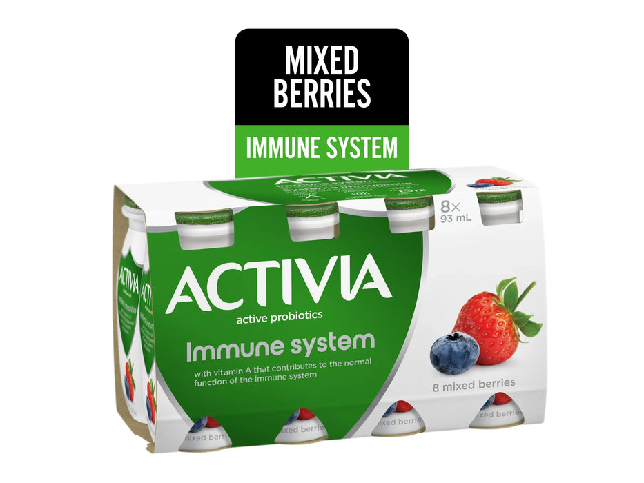 Activia Probiotic Yogurt Drink - Mixed Berries - 8 x 93ml