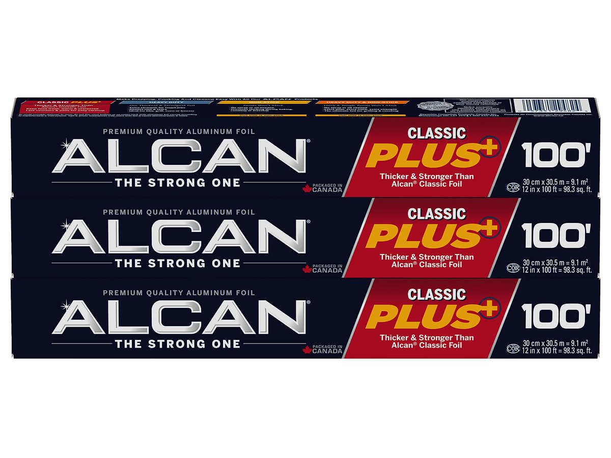 Alcan Classic Plus Aluminum Foil Wrap - 100 Ft - 3 pack — Miller & Bean ...