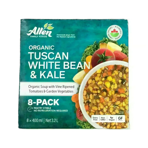 Allen_Family_Foods_-_Organic_Tuscan_White_Bean_Kale_Soup_-Case_of_8_x_400ml_Miller_Bean