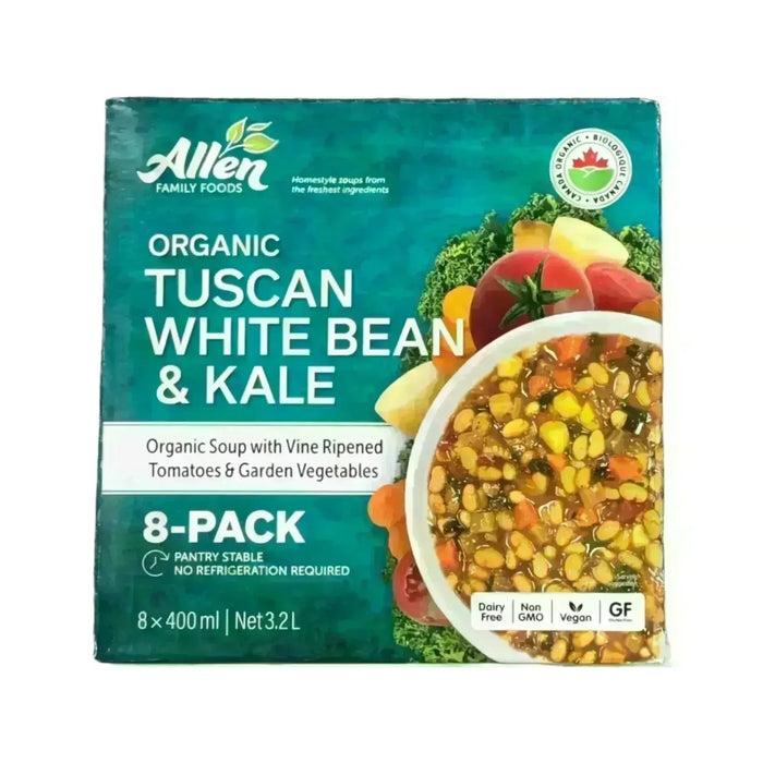 Allen_Family_Foods_-_Organic_Tuscan_White_Bean_Kale_Soup_-Case_of_8_x_400ml_Miller_Bean
