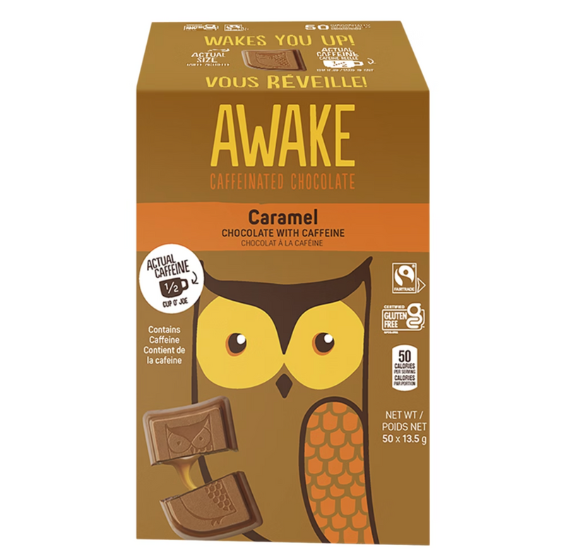 Awake Caffeinated Caramel Milk Chocolate Single Bites 50 × 13.5g