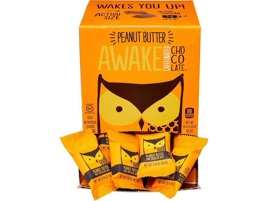 Awake Caffeinated Peanut Butter Single Bites 50 × 15g