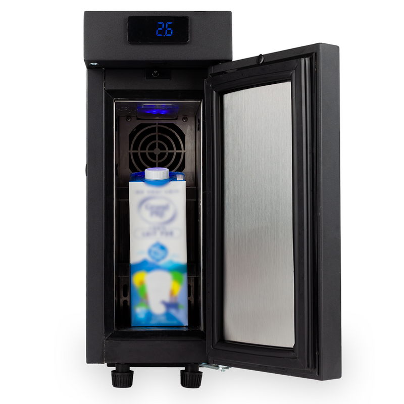 Bellucci 2.6L milk cooler with door open