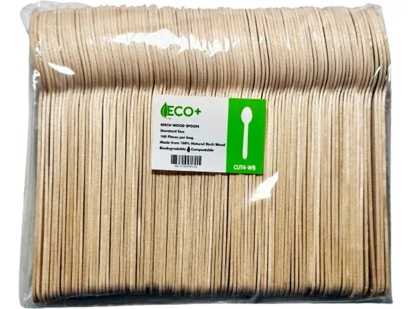 ECO -  Birch Wood Spoons - Pack of 100