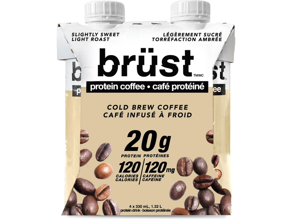 Brüst Protein Cold Brew Coffee - Light Roast - 4x330mL
