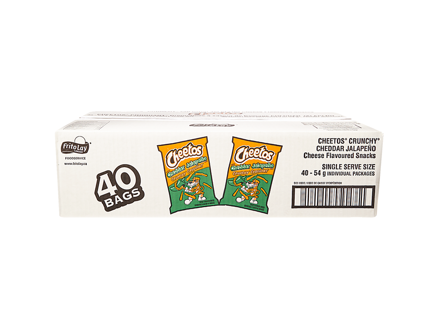 Cheetos Crunchy Cheddar Jalapeno Snacks - 40 x 54g