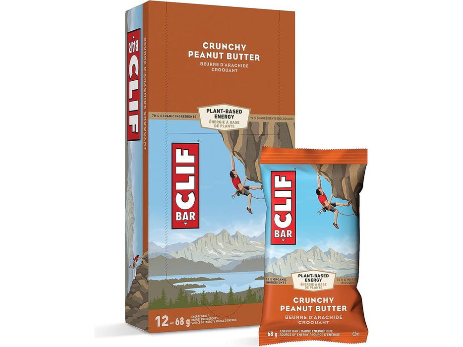 Clif Bar Crunchy Peanut Butter Energy Bar - 12 x 68g