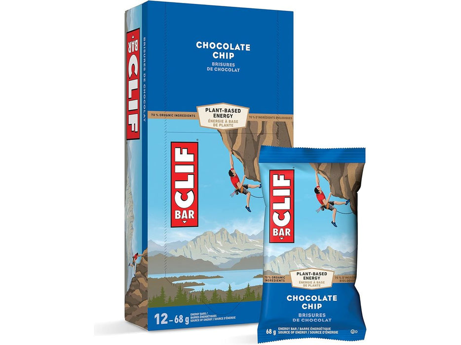 Clif Bar Chocolate Chip Energy Bar - 12 x 68g