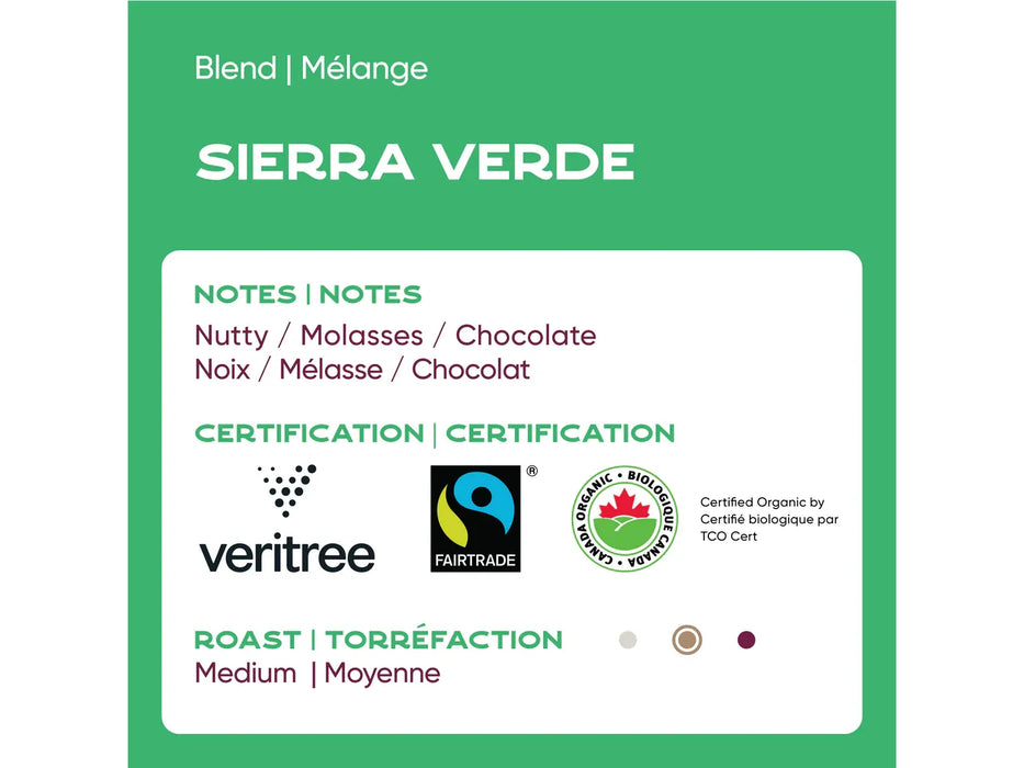 Coffee - Ground - Sierra Verde - Fairtrade Organic - Case Of 24 X 2.5oz