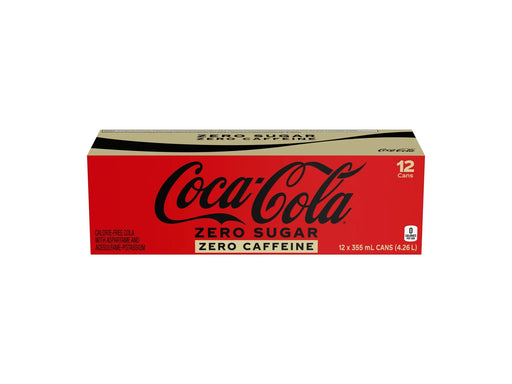 Coke - Zero - Caffeine Free - 12 x 355ml Can
