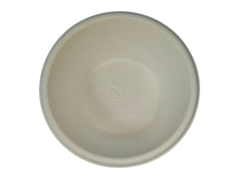 Compostable Round Bagasse Bowls - 8 oz - Pack of 180