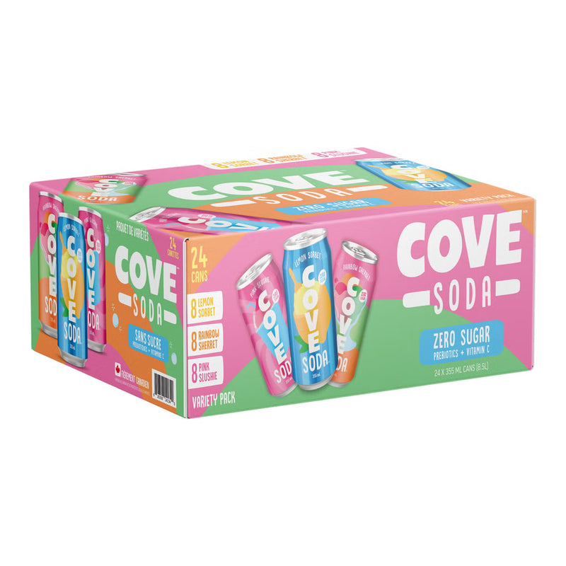 Cove Soda Probiotic Variety Pack - 24 x 355ml_Miller & Bean
