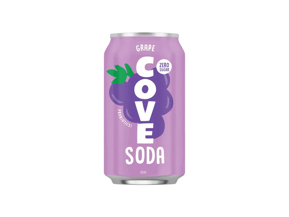 Cove Soda Probiotic - Grape - 4 x 355ml