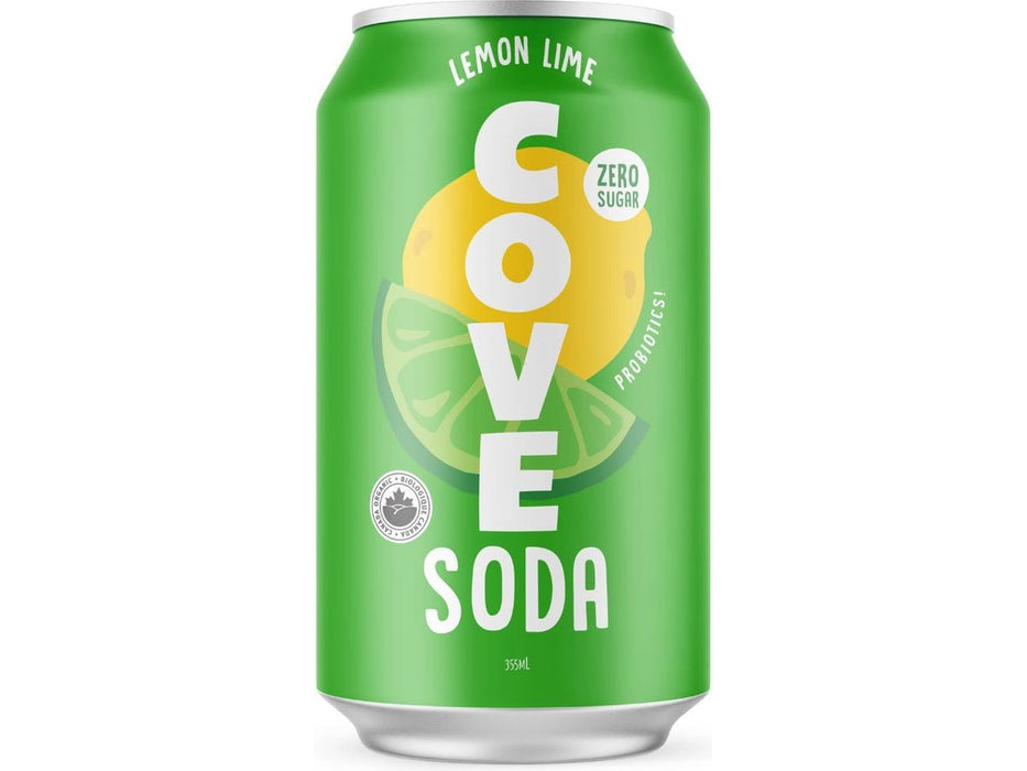 Cove Soda Probiotic - Lemon Lime - 4 x 355ml