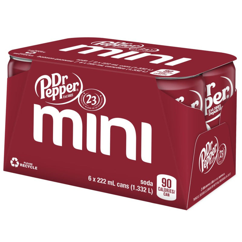 Dr Pepper - Mini-Cans - Original - 6 × 222mL - Miller & Bean Coffee Company