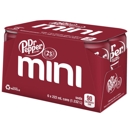 Dr Pepper - Mini-Cans - Original - 6 × 222mL - Miller & Bean Coffee Company