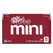 Dr Pepper mini cans package contents and alternate view