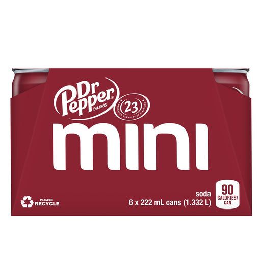 Dr Pepper mini cans package contents and alternate view