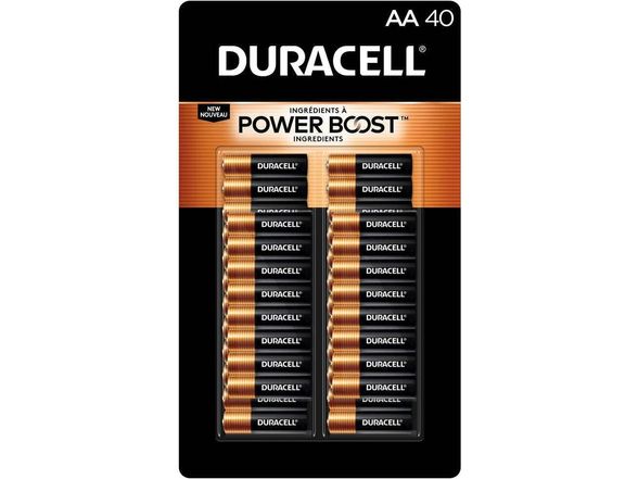 Duracell CopperTop AA Batteries - Power Boost Ingredients - 40 Pack