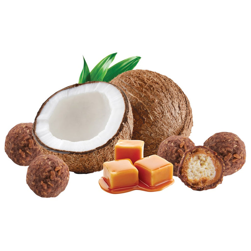 Coconut, caramel pieces and Edward Marc Coconut Caramel Bites