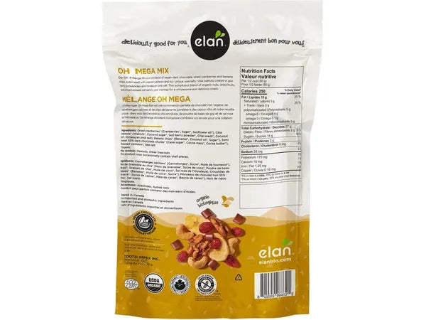 Elan Organic Oh Mega Mix Snack - Bulk for Dispenser - 681g